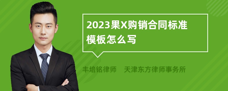 2023果X购销合同标准模板怎么写