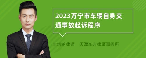 2023万宁市车辆自身交通事故起诉程序