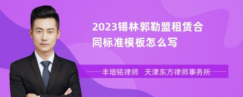 2023锡林郭勒盟租赁合同标准模板怎么写