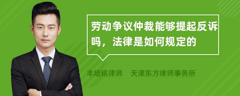 劳动争议仲裁能够提起反诉吗，法律是如何规定的