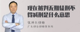 现在被判无期徒刑不得减刑是什么意思