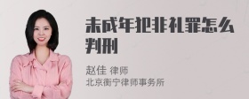 未成年犯非礼罪怎么判刑