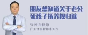 朋友想知道关于老公死孩子抚养权归谁