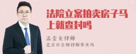 法院立案拍卖房子马上就查封吗