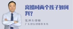 离婚时两个孩子如何判？