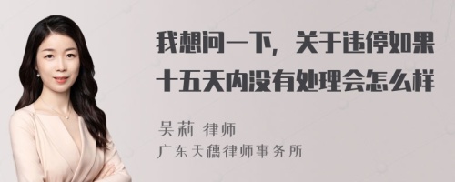 我想问一下，关于违停如果十五天内没有处理会怎么样