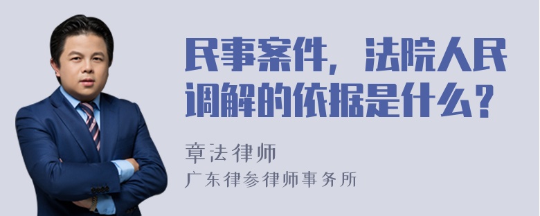 民事案件，法院人民调解的依据是什么？