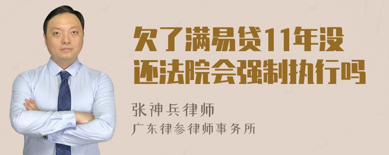 欠了满易贷11年没还法院会强制执行吗