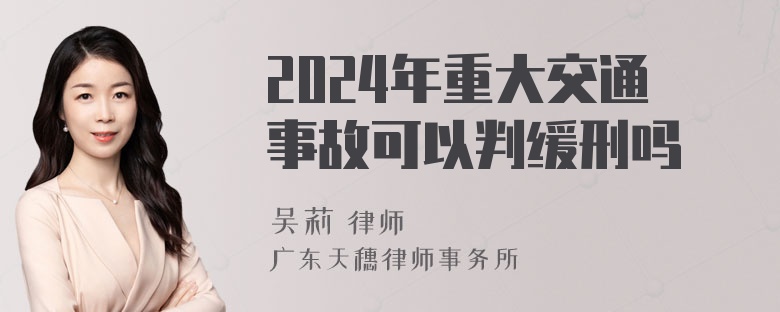 2024年重大交通事故可以判缓刑吗