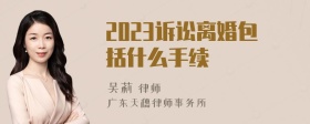 2023诉讼离婚包括什么手续