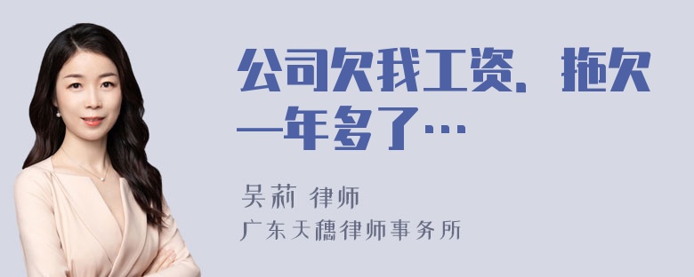 公司欠我工资．拖欠—年多了…