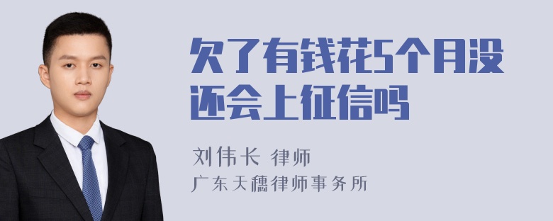 欠了有钱花5个月没还会上征信吗