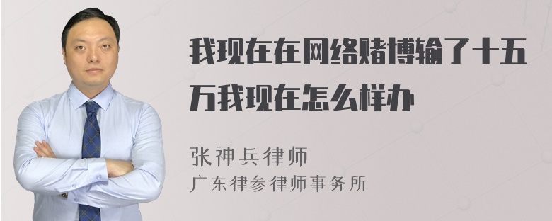 我现在在网络赌博输了十五万我现在怎么样办