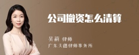 公司撤资怎么清算