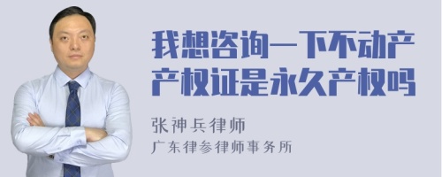 我想咨询一下不动产产权证是永久产权吗