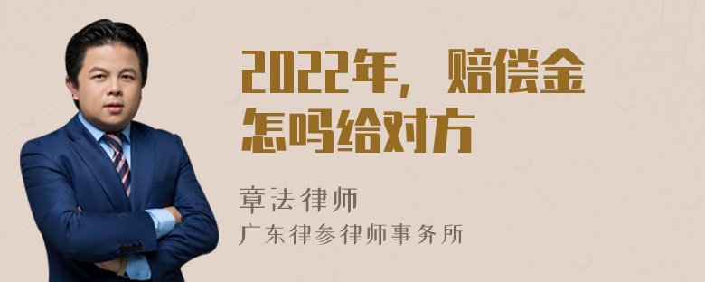 2022年，赔偿金怎吗给对方