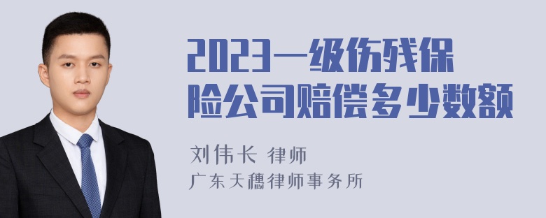 2023一级伤残保险公司赔偿多少数额