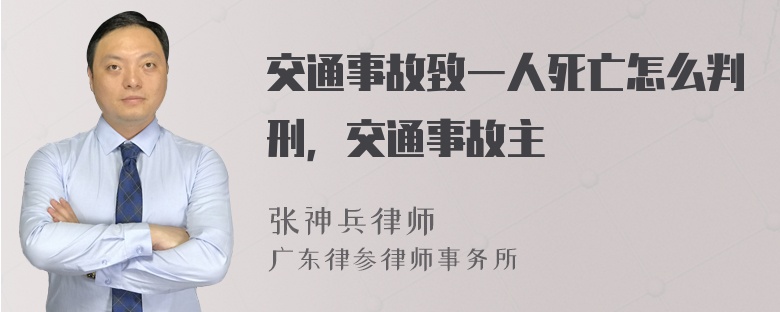 交通事故致一人死亡怎么判刑，交通事故主