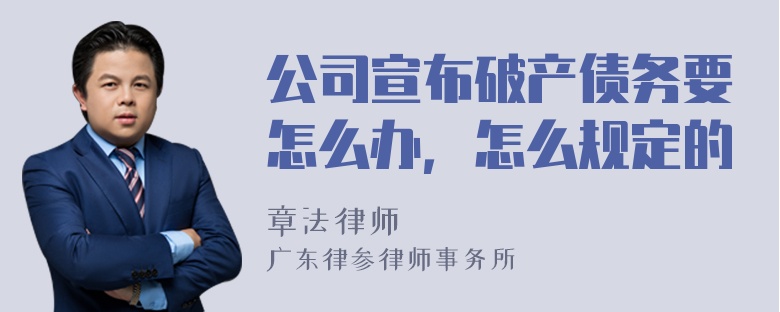 公司宣布破产债务要怎么办，怎么规定的