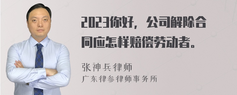 2023你好，公司解除合同应怎样赔偿劳动者。