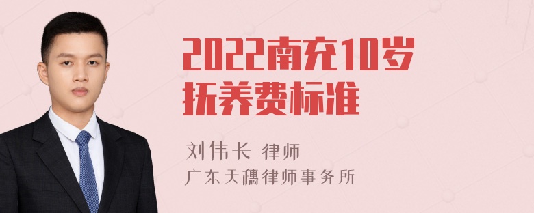 2022南充10岁抚养费标准