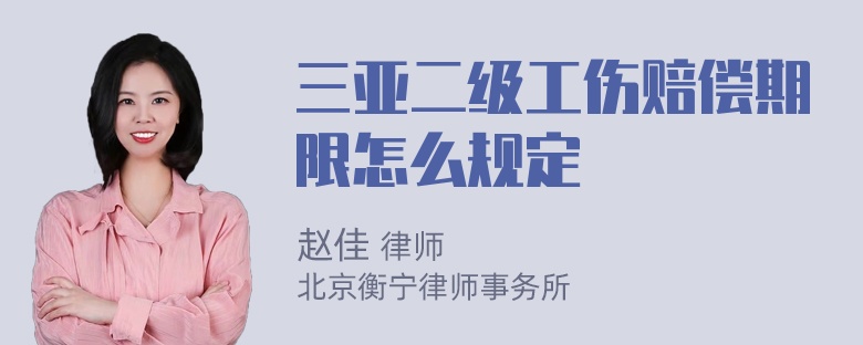 三亚二级工伤赔偿期限怎么规定