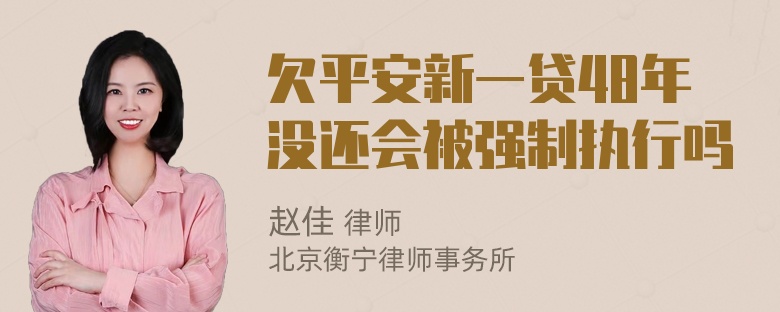 欠平安新一贷48年没还会被强制执行吗