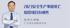 2023安全生产事故死亡赔偿项目有哪些