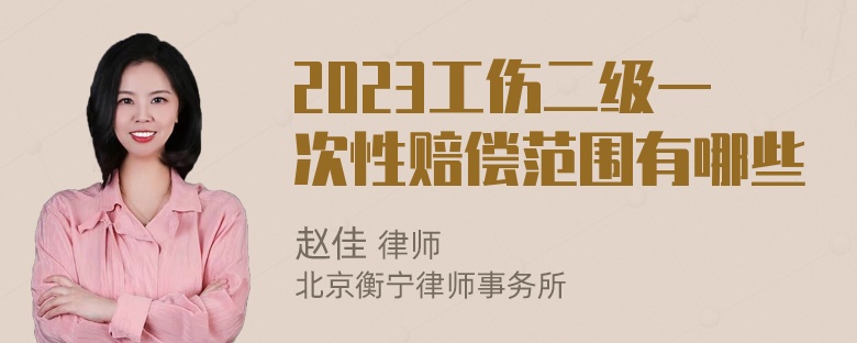 2023工伤二级一次性赔偿范围有哪些