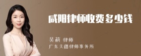 咸阳律师收费多少钱