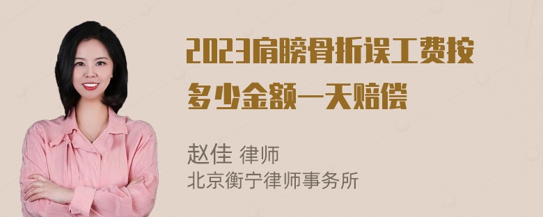 2023肩膀骨折误工费按多少金额一天赔偿