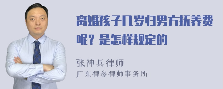 离婚孩子几岁归男方抚养费呢？是怎样规定的