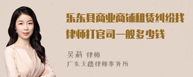 乐东县商业商铺租赁纠纷找律师打官司一般多少钱