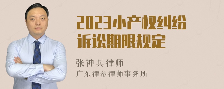 2023小产权纠纷诉讼期限规定