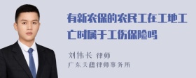 有新农保的农民工在工地工亡时属于工伤保险吗