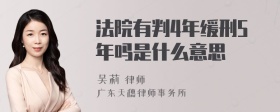 法院有判4年缓刑5年吗是什么意思