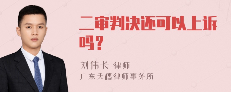 二审判决还可以上诉吗？