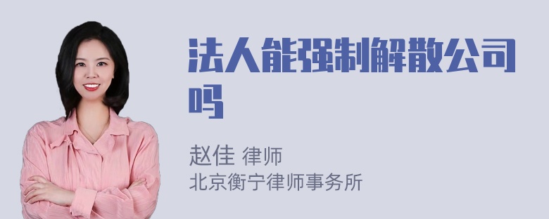 法人能强制解散公司吗