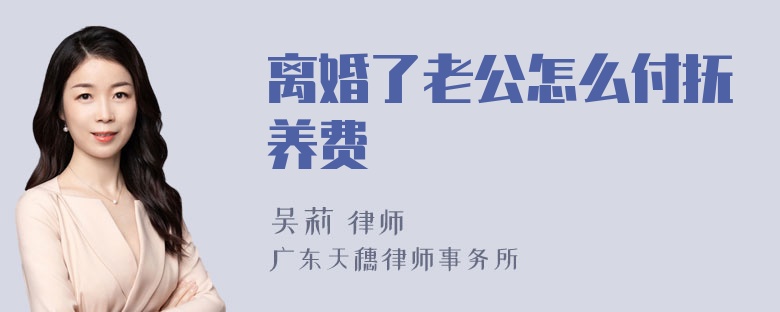 离婚了老公怎么付抚养费