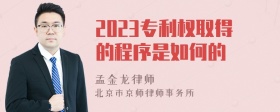 2023专利权取得的程序是如何的