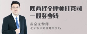 陕西找个律师打官司一般多少钱