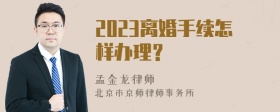 2023离婚手续怎样办理？