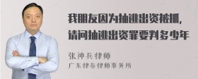 我朋友因为抽逃出资被抓，请问抽逃出资罪要判多少年