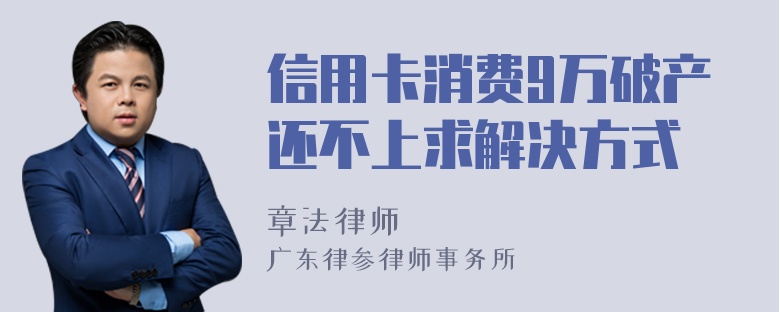 信用卡消费9万破产还不上求解决方式