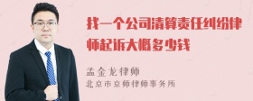 找一个公司清算责任纠纷律师起诉大概多少钱