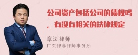 公司资产包括公司的债权吗，有没有相关的法律规定