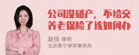 公司没破产，不给交养老保险了该如何办