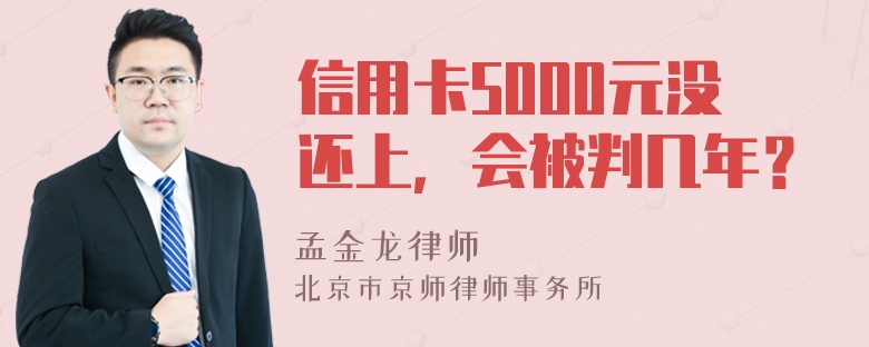 信用卡5000元没还上，会被判几年？