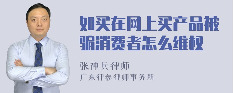 如买在网上买产品被骗消费者怎么维权