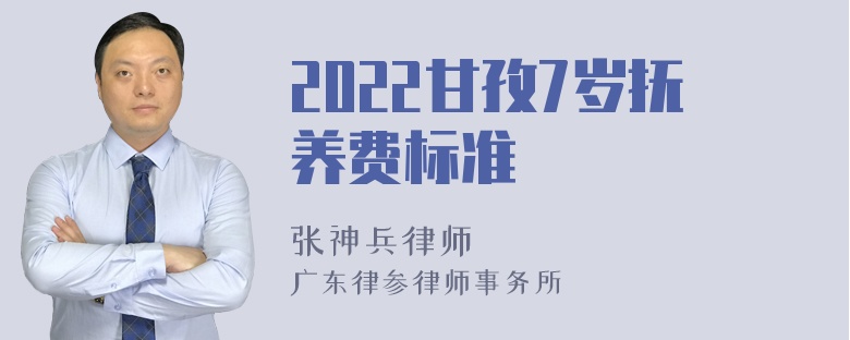 2022甘孜7岁抚养费标准